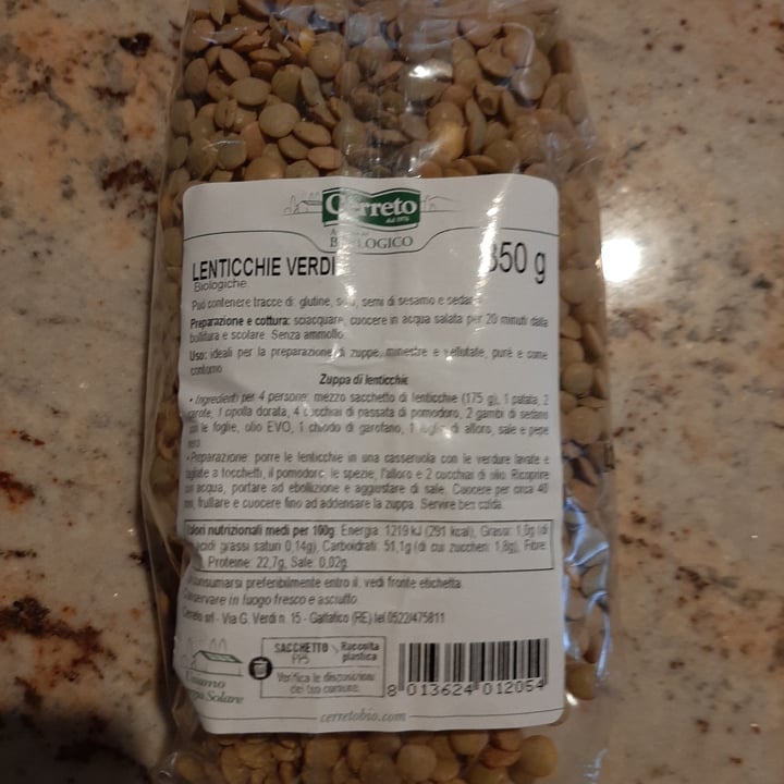review photo of Legumi lenticchie verdi Legumi shared by @erypat on 19 Mar 2022 - review