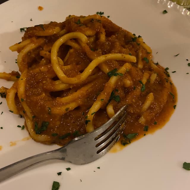 Photo of the dish “Pici all’aglione”