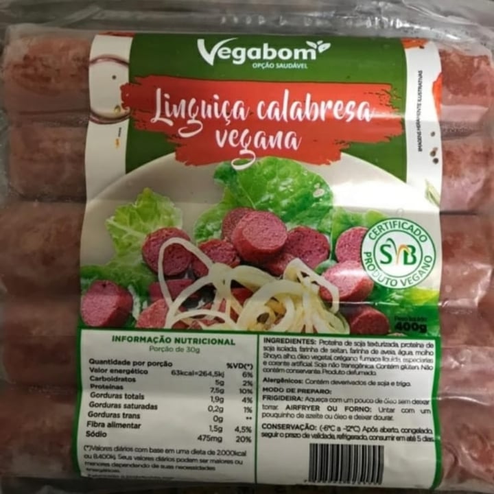 photo of Vegabom Linguiça Calabresa Vegana shared by @burger7 on  11 May 2022 - review