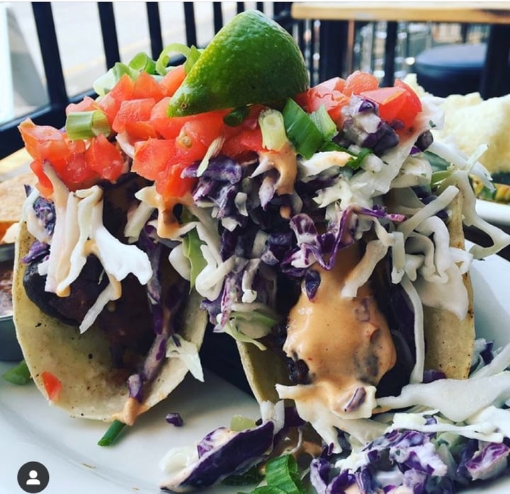 photo of No Bones Beach Club Beer Battered Avocado Tacos shared by @veganjessica on  31 Mar 2020 - review