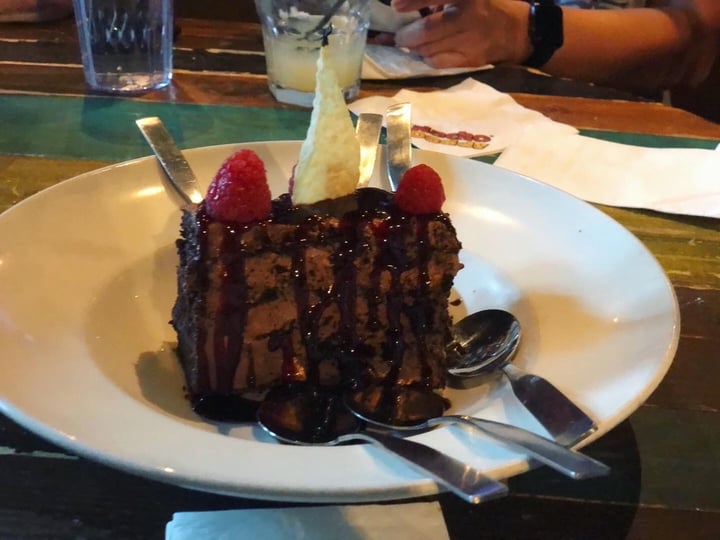 photo of Nacho Daddy Vegan chocolate raspberry cake shared by @galina on  15 Nov 2019 - review