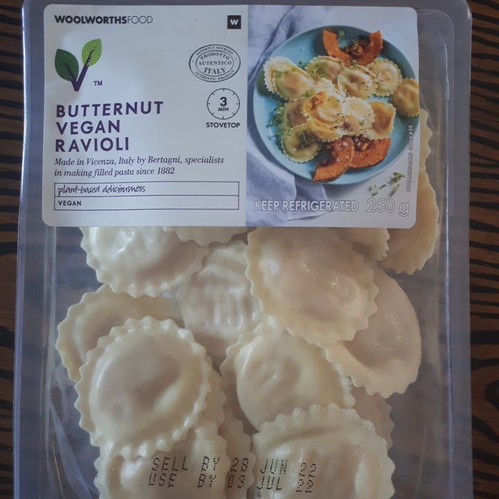 photo of Woolworths Food Butternut vegan ravioli shared by @laurenf on  11 Jun 2022 - review