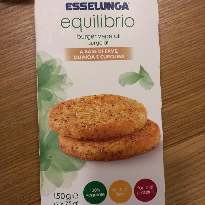 photo of Esselunga equilibrio Burger Vegetali (Fave, Quinoa e Curcuma) shared by @ariab on  18 Jun 2022 - review