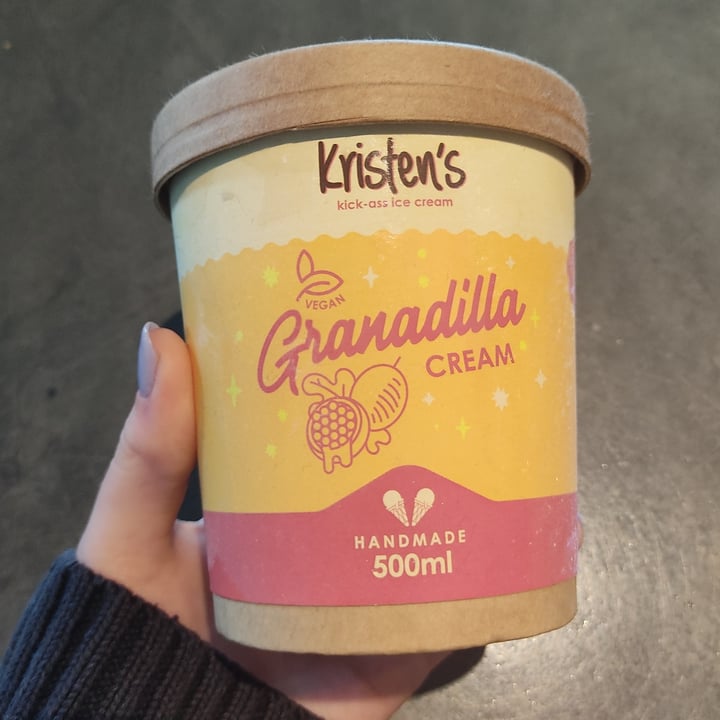 photo of Kristen's Kickass Ice cream Granadilla cream shared by @anxietea on  22 May 2022 - review