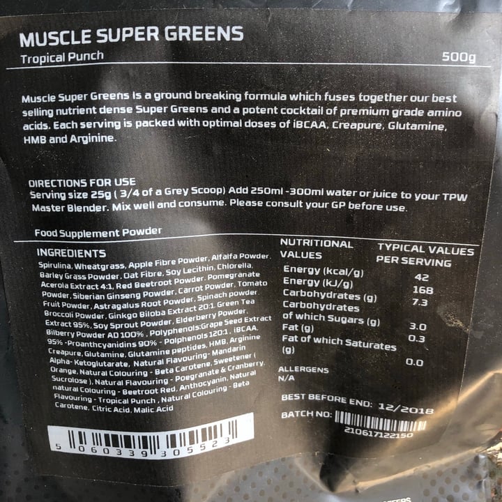 review photo of The protein works Muscle Super greens shared by @vegan-fitness on 27 Apr 2020 - review