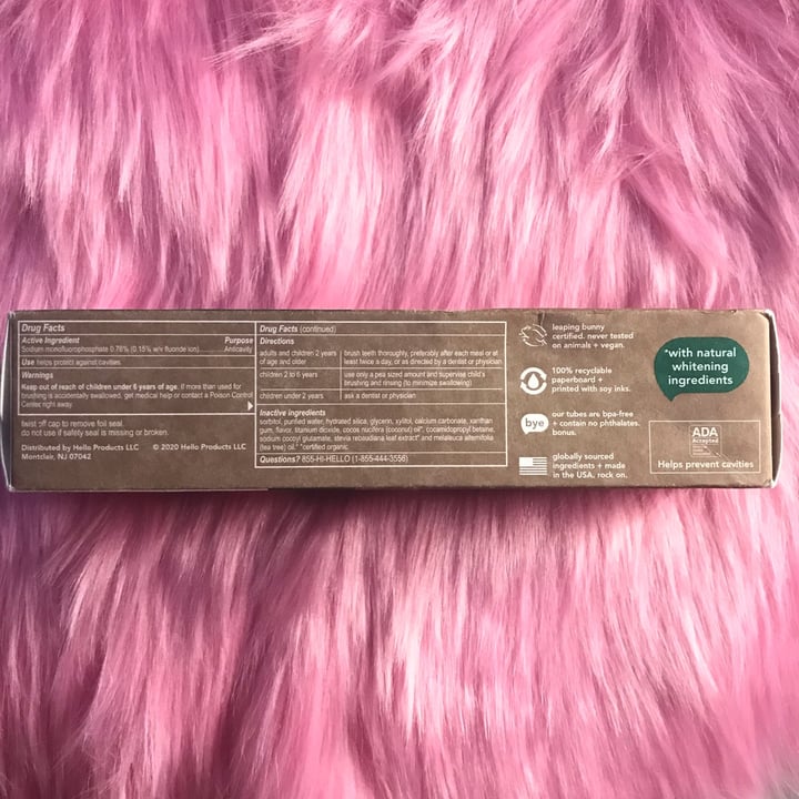 photo of Hello Farm Grown Mint Toothpaste shared by @veganforanimal on  26 Aug 2022 - review