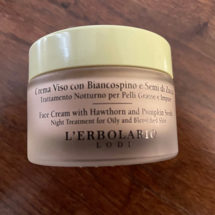 photo of L’Erbolario crema viso con biancospino e semi di zucca shared by @alenebula on  30 Jun 2022 - review