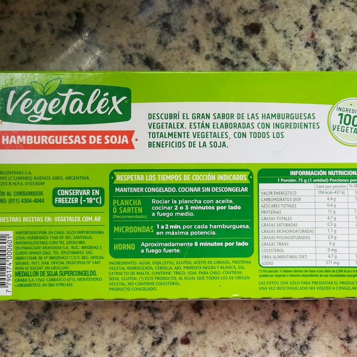 review photo of Vegetalex Hamburguesas de Soja shared by @joaco on 25 May 2020 - review