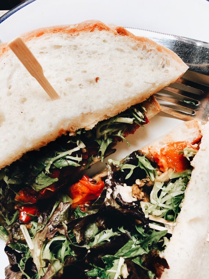photo of Sarnies Grilled Aubergine Sandwich (Veganised) shared by @consciouscookieee on  17 Dec 2018 - review