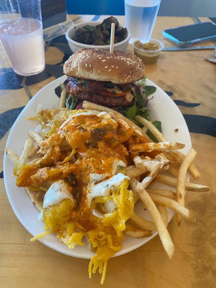 photo of Green New American Vegetarian Burger and east coast fries shared by @davesveganadventures on  06 Apr 2020 - review