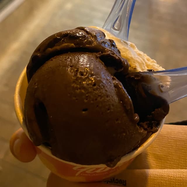 Foto del piatto “helado vegano chocolate con oreo”