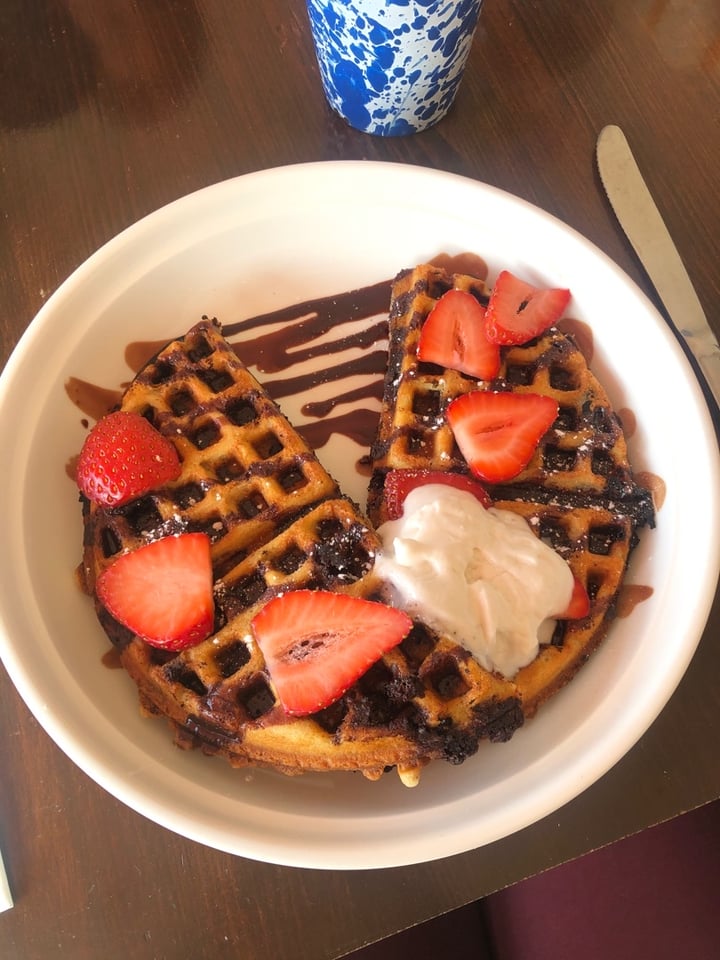 photo of Veg Café & Bar Chocolate Chip Waffle shared by @grace on  05 Dec 2019 - review