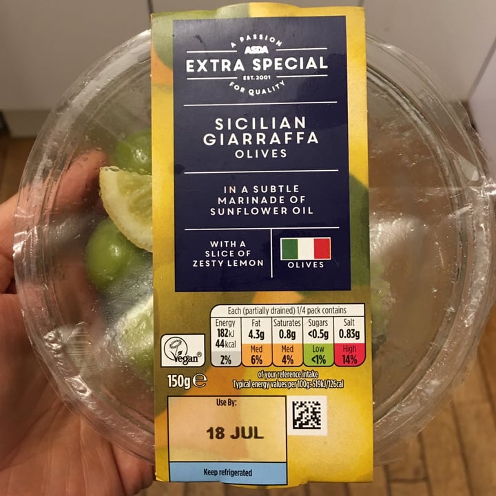 photo of ASDA Sicilian giarraffa olives shared by @sandra666 on  02 Aug 2021 - review