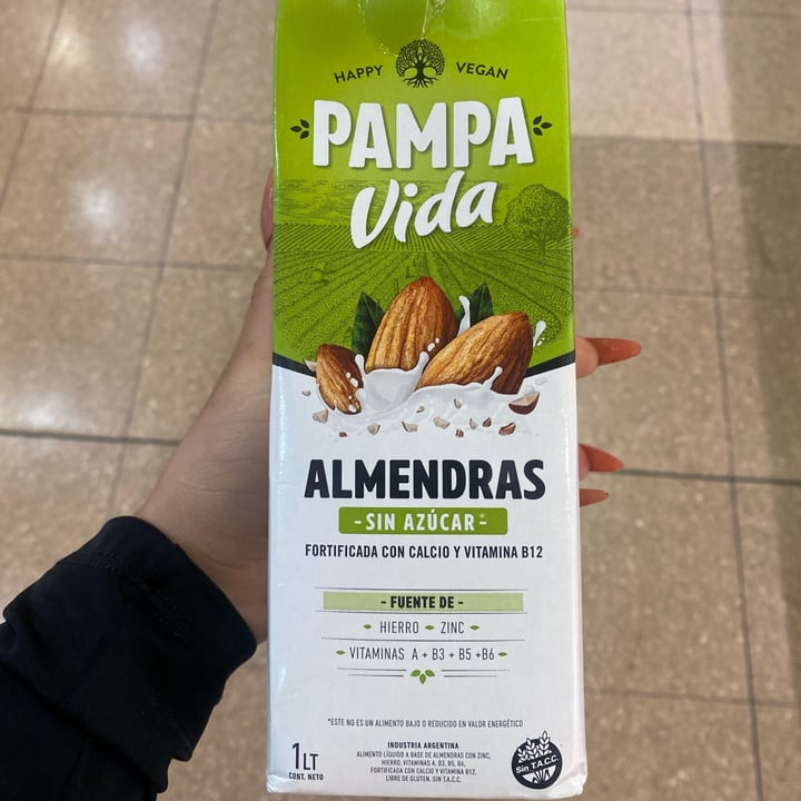 photo of Pampa Vida Leche de Almendras Sin Azúcar shared by @zahatravi on  19 Apr 2022 - review