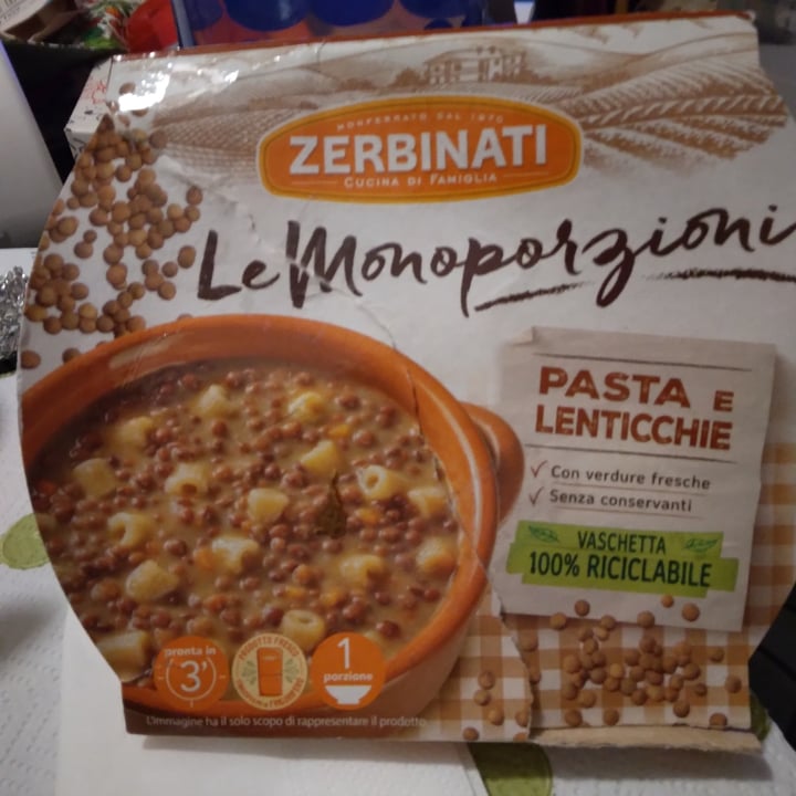 review photo of Zerbinati le monoporzioni Pasta E Lenticchie shared by @annalisapasero on 26 Oct 2022 - review