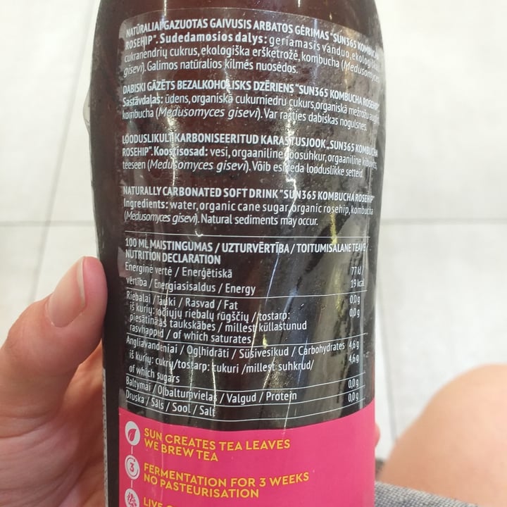 photo of SUN365 Kombucha Rosehip shared by @jk13 on  26 Jul 2022 - review