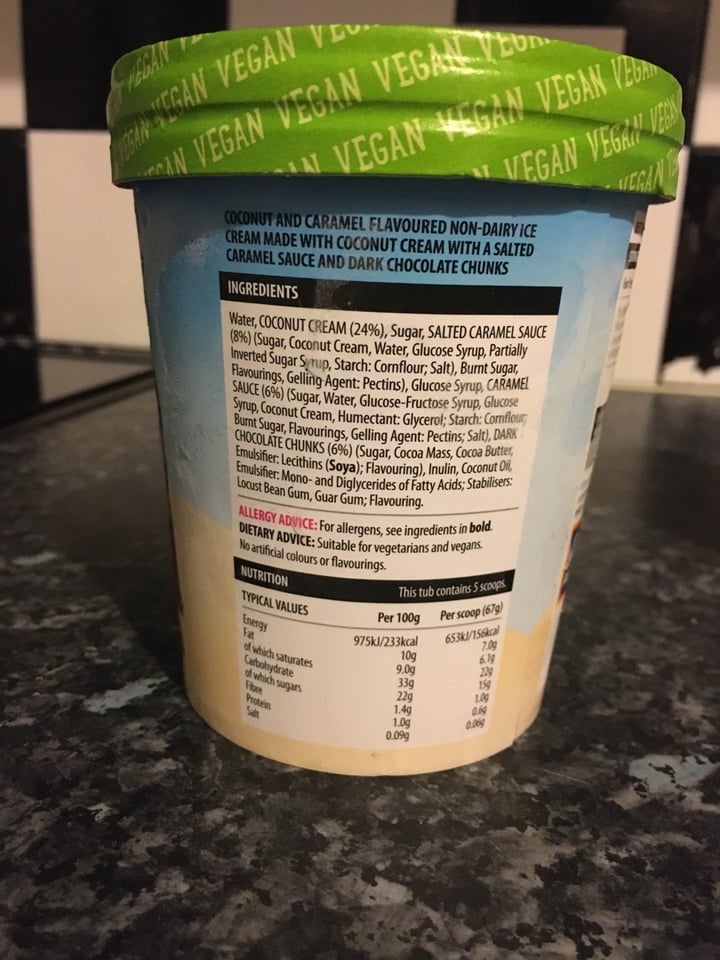 review photo of ALDI Vegan Coconut Caramel Ice Cream shared by @jazlikesanimals on 10 Jan 2020 - review
