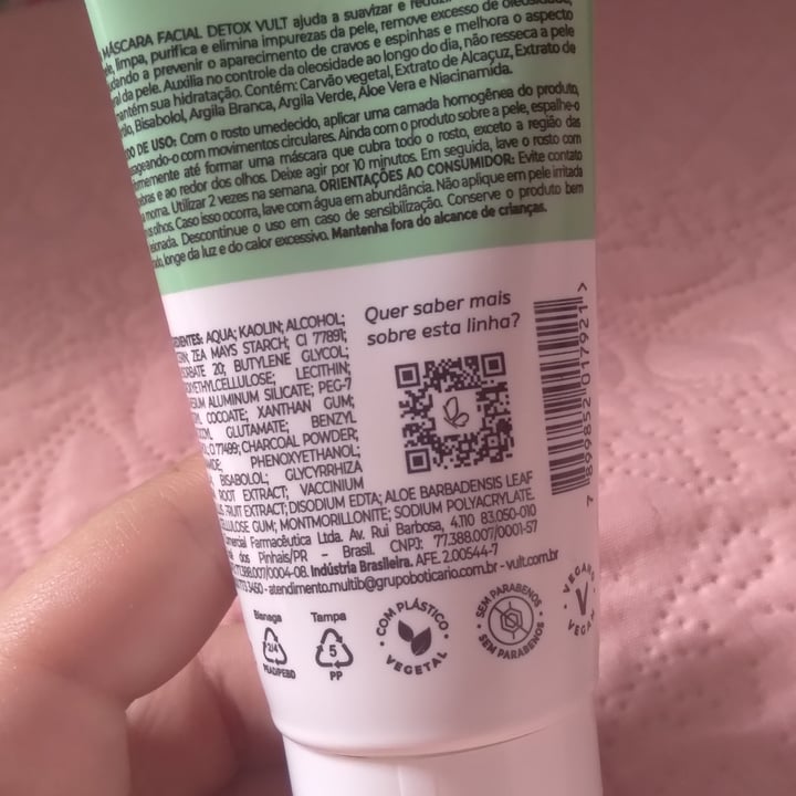 photo of Mascara Detox da Vult Macara Detox Da Vult shared by @lilianimais on  29 Jan 2022 - review