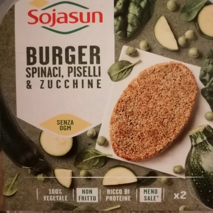 review photo of Sojasun Burger Spinaci, Piselli e Zucchine shared by @itstheveggievet on 12 Dec 2021 - review