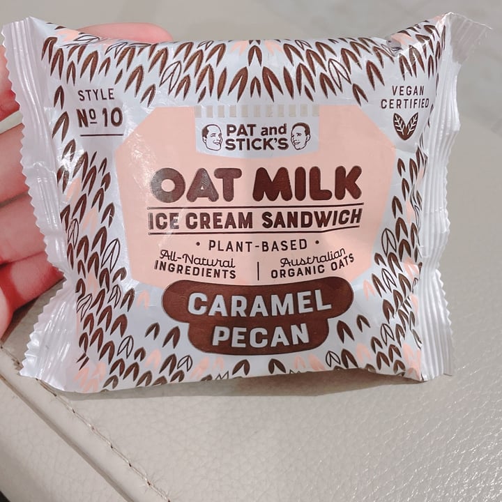 photo of The Pat and Stick Homemade Co. Vegan Caramel Pecan Ice Cream Sandwich shared by @liljuiceee on  17 Sep 2021 - review