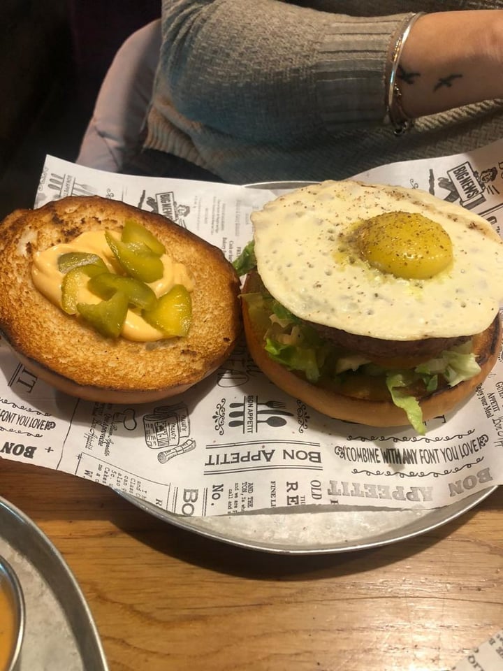 photo of Goodness Beyond burger with “egg” topping shared by @mantegvosh on  19 Jan 2020 - review