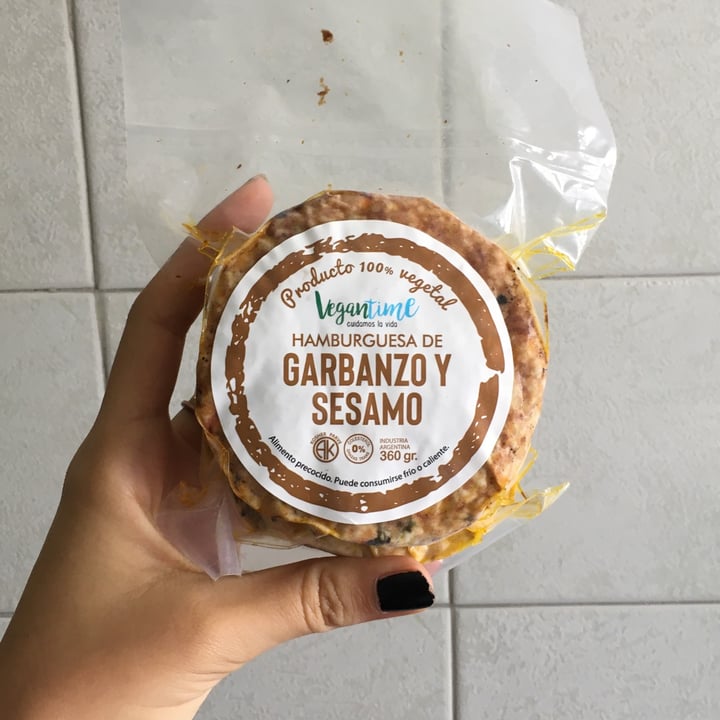 photo of Vegantime Argentina Hamburguesas de garbanzos shared by @aalmaborghi on  22 Mar 2022 - review