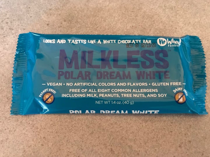 review photo of No Whey! Foods Chocolate Bar - White Polar Dream shared by @k8e on 20 Mar 2019 - review