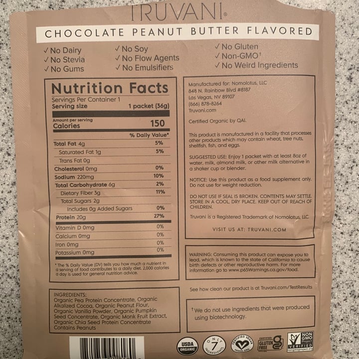 photo of Truvani Protein Powder: Chocolate Peanut Butter shared by @pandatamzy on  23 Jun 2021 - review