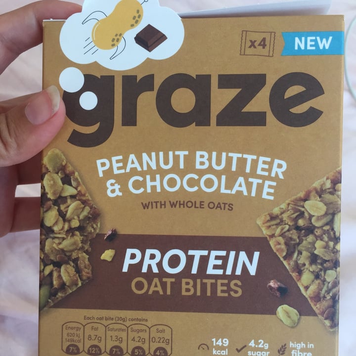 photo of graze Peanut Butter & Chocolate Protein Oat Bites shared by @ronja1993 on  13 Aug 2020 - review