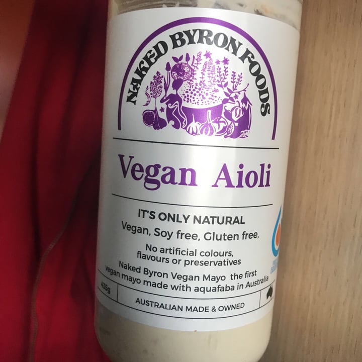 photo of Naked Byron Foods Vegan Mayonnaise - Aioli shared by @alicrighton on  09 Jun 2019 - review
