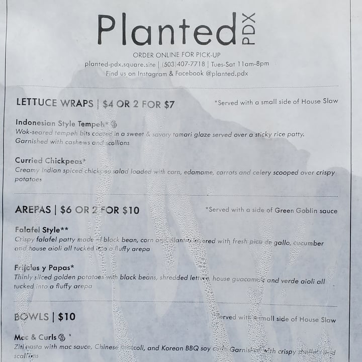 photo of Planted PDX Frijoles Y Papas shared by @brtjohns on  17 Jan 2021 - review