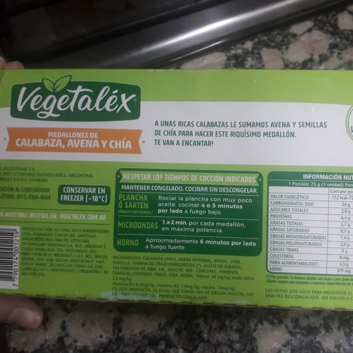 photo of Vegetalex Medallones de Calabaza, Avena y Chía shared by @rochyalmendra on  05 Mar 2021 - review