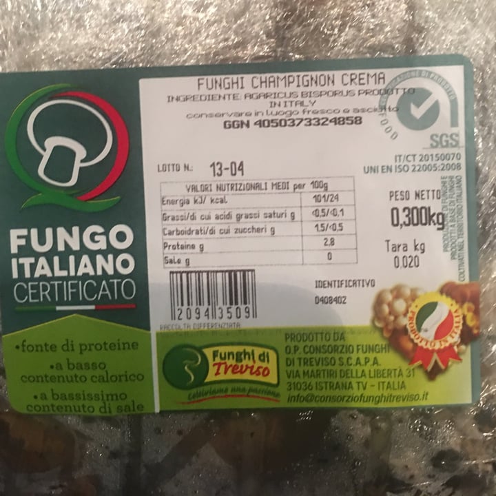 photo of Consorzio Funghi di Treviso Funghi Champignon Crema shared by @pimlico83 on  11 Apr 2022 - review