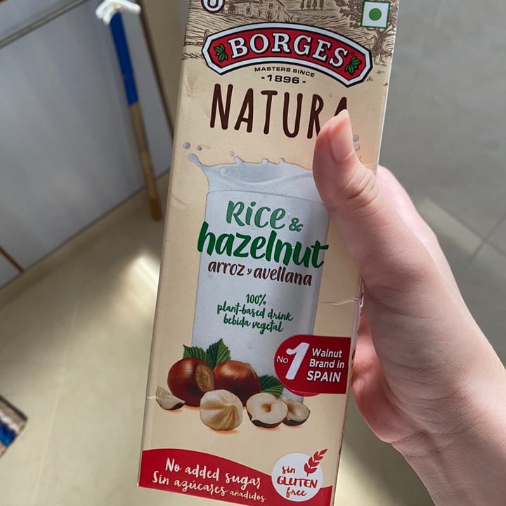 photo of Borges Rice and Hazelnut drink shared by @peasfulpea on  08 Jun 2020 - review