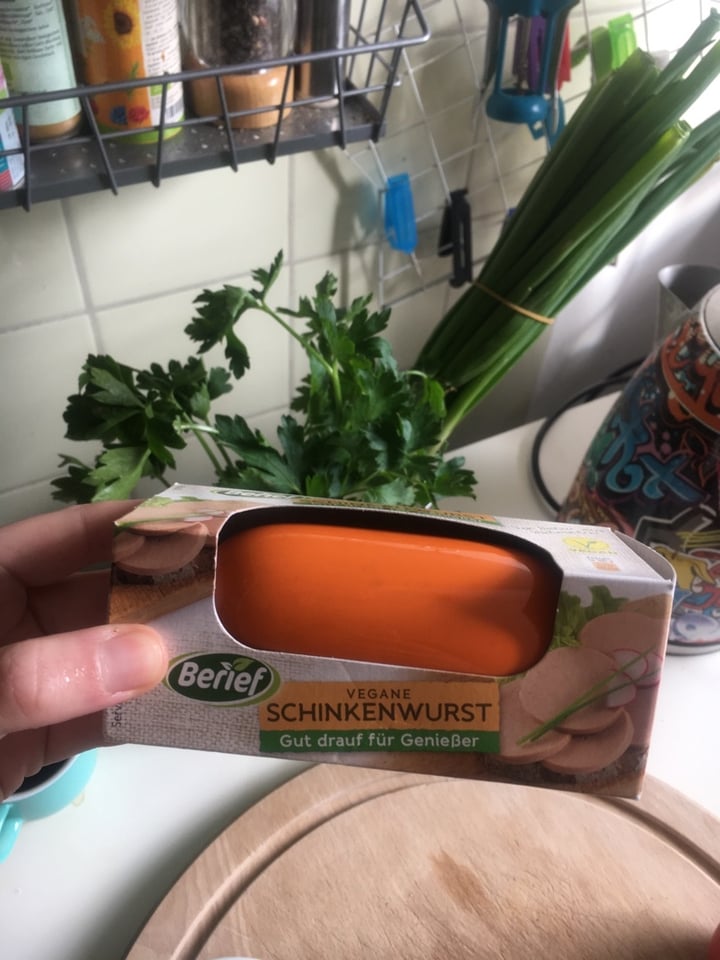 photo of Berief Vegane Schinkenwurst (meat sausage) shared by @alena1510 on  10 Apr 2020 - review