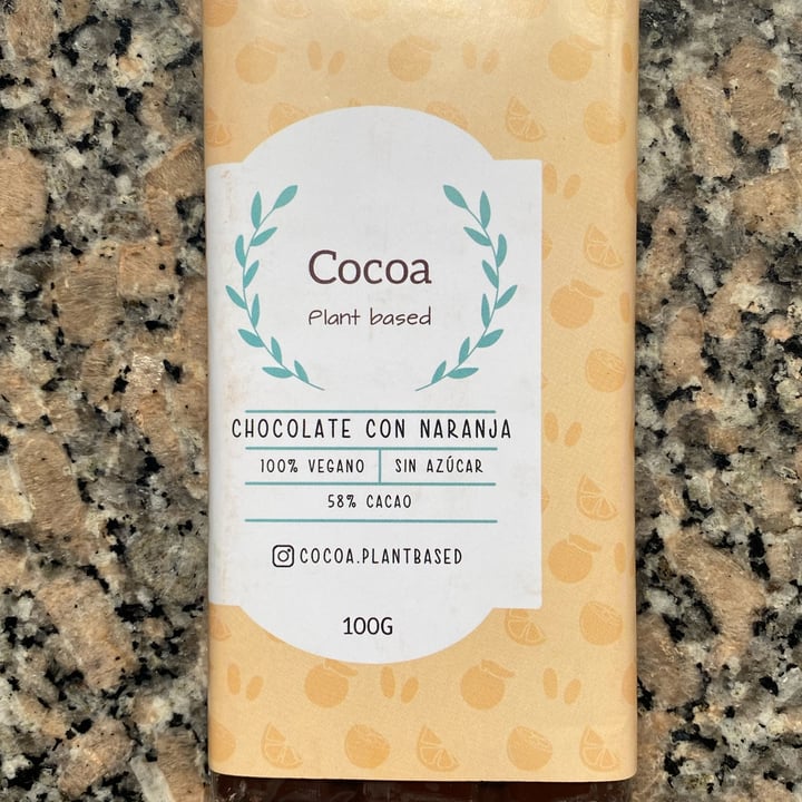 photo of Cocoa Plant Based Chocolate con naranja shared by @denisezeta on  03 Dec 2021 - review