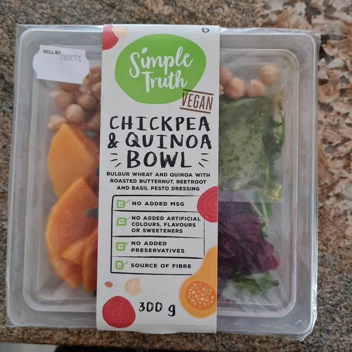review photo of Simple Truth Chickpea and Quinoa bowl shared by @gloomyvegan on 29 Oct 2021 - review