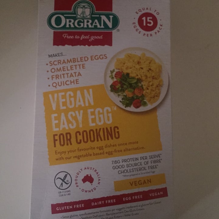 photo of Orgran Vegan Easy Egg shared by @vibrantvegan on  09 Nov 2021 - review