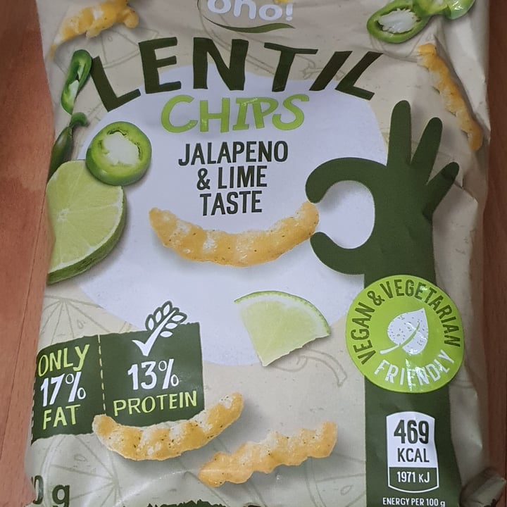 photo of Oho! Jalapeño and Lime Lentil Chips shared by @abata on  07 Mar 2022 - review