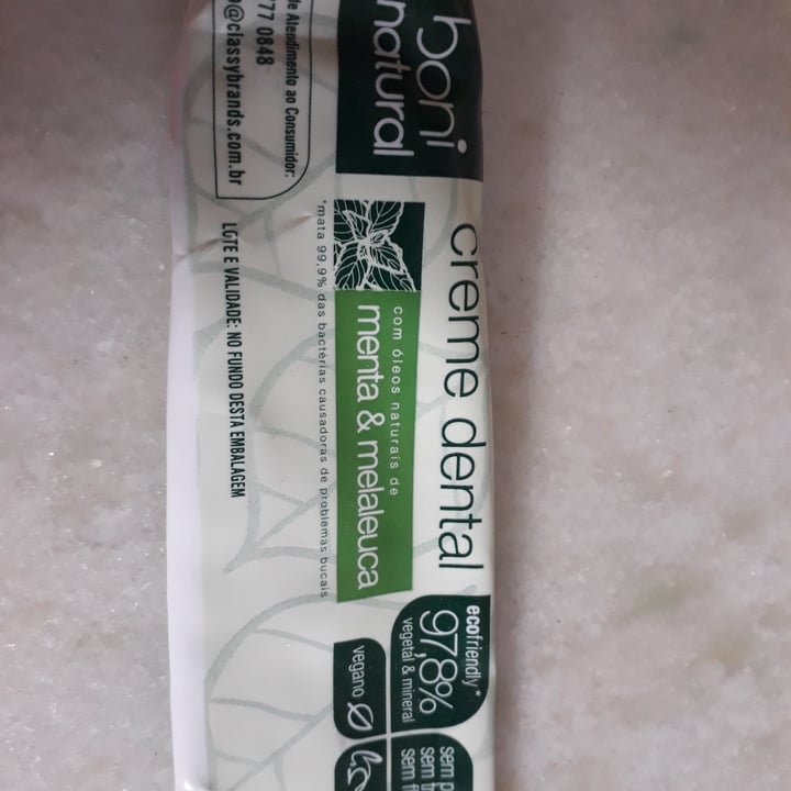 review photo of Boni natural Creme Dental Menta & Melaleuca shared by @patriciapenna on 30 Apr 2022 - review