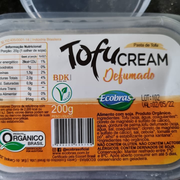 photo of Ecobras Pasta de Tofu (Tofu cream) shared by @marcelovasc on  09 May 2022 - review