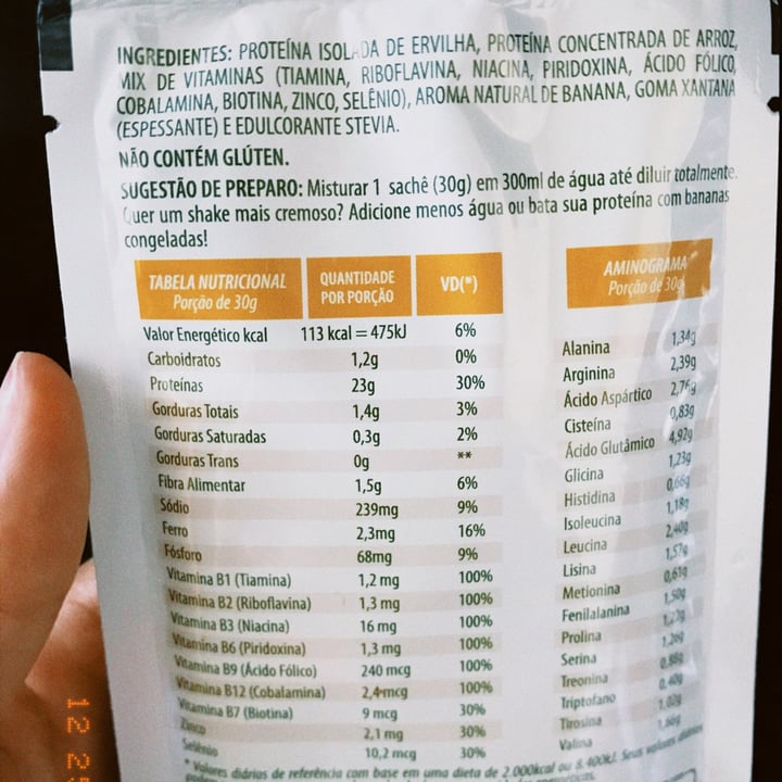 photo of Eat clean Vegan protein de banana shared by @eloveg on  27 Dec 2021 - review