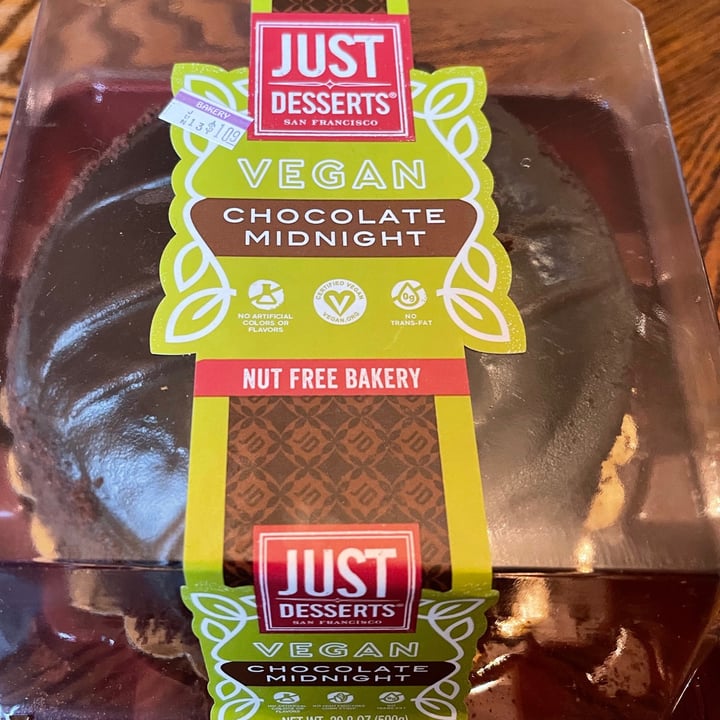 review photo of Just Desserts San Francisco Vegan Chocolate Midnight Cake shared by @katiefaye on 01 Jul 2021 - review