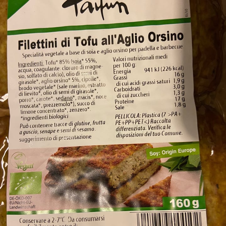 photo of Taifun Filetes de Tofu Ajo Silvestre shared by @pervinca on  12 Mar 2022 - review