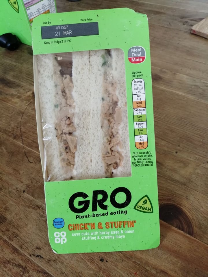 photo of Coop Gro Chicken N Stuffing Sandwich shared by @nrc on  20 Mar 2020 - review