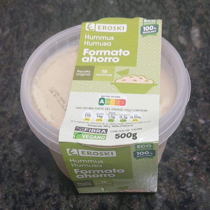 photo of Eroski Hummus Formato ahorro shared by @antiaac- on  24 Nov 2022 - review