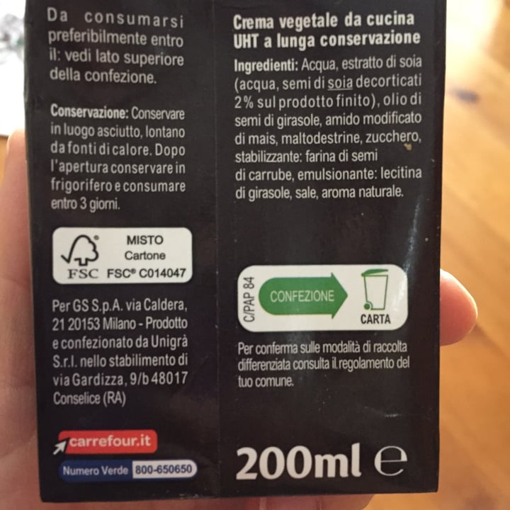 review photo of Carrefour Veggie Panna Da Cucina shared by @erica0787 on 18 Oct 2022 - review