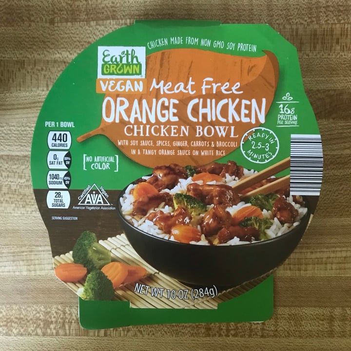 photo of Earth Grown Meat free orange chicken bowl shared by @kanderson5 on  18 Jun 2021 - review