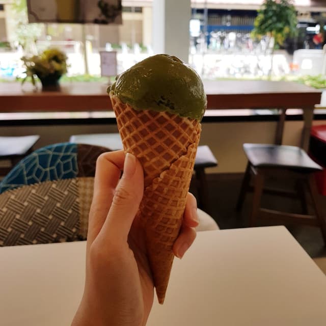 Foto del piatto “Kyoto-Uji Matcha ice cream (cone)”