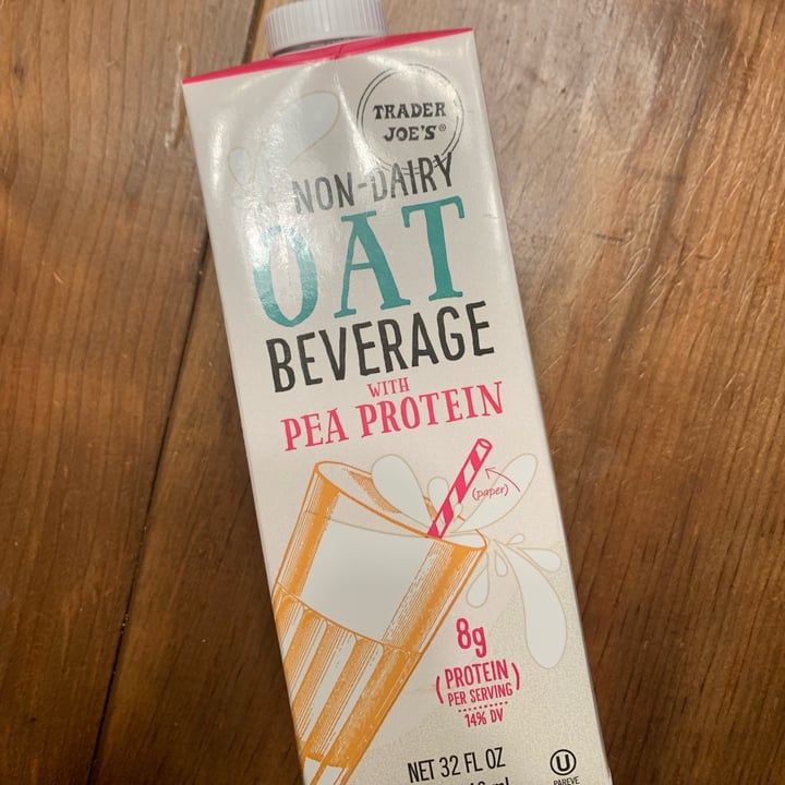 photo of Trader Joe's oat beverage with pea protein shared by @roserose on  17 Dec 2022 - review